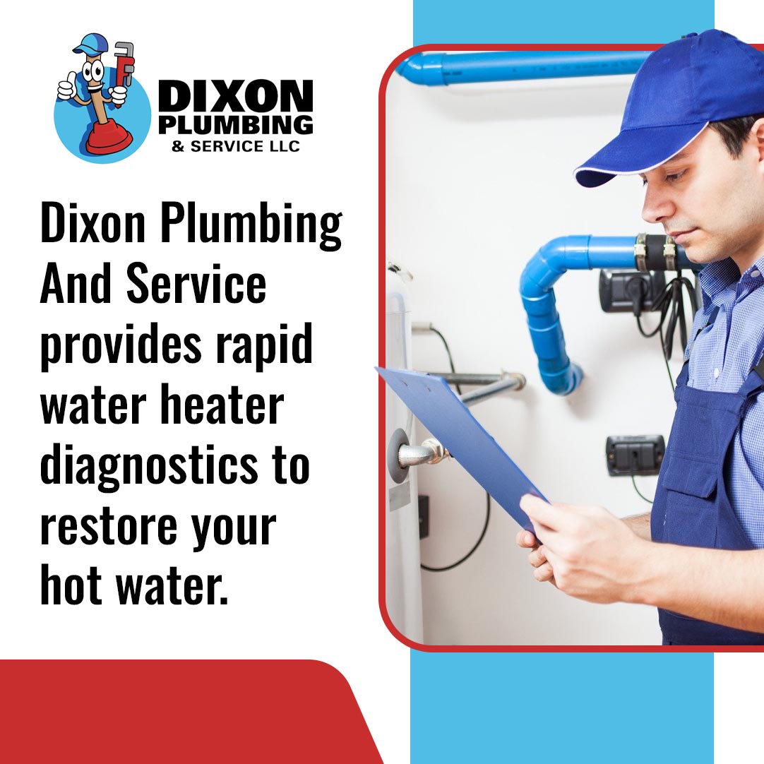 Professional plumber performing water heater diagnostics to restore hot water in residential home